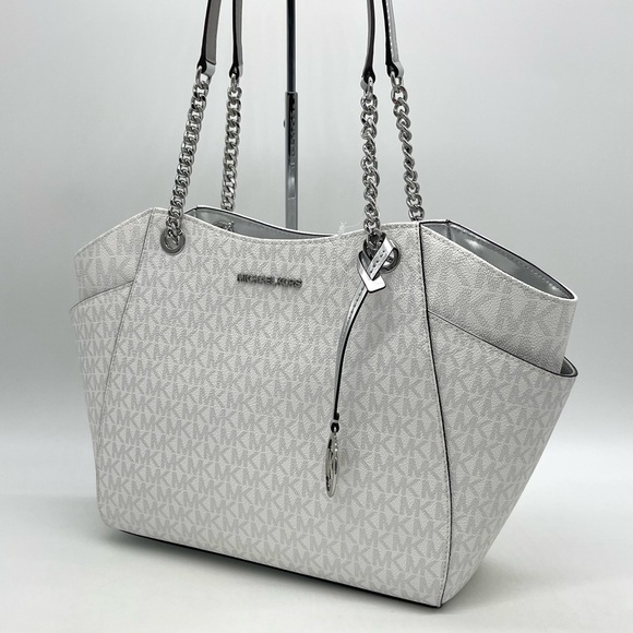 Michael Kors Large Chain Shoulder Tote Bag - Picture 1 of 9